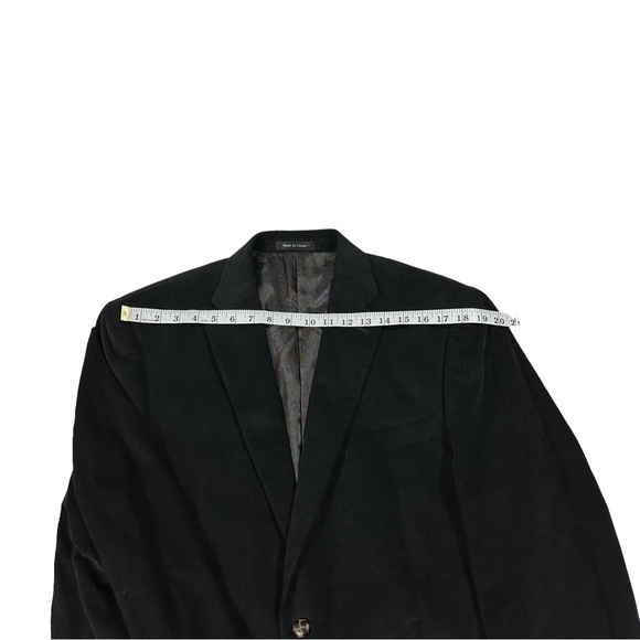 Ralph Lauren Black Corduroy Sport Coat Two Button Jacket Sz 44L 100% Cotton Suit - Picture 15 of 16